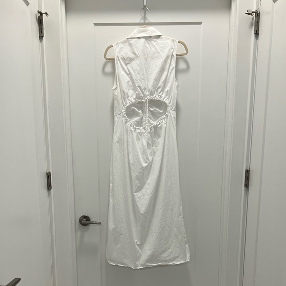 Zara white cutout midi shirt dress - M - Picture 5 of 6